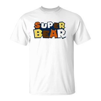 Gay Bear With Bear Pride Flag Super Bear Gay Daddy T-shirt - Thegiftio UK