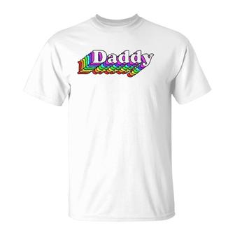 Gay Daddy Bear Retro Style Lgbt Rainbow Lgbtq Pride Daddy T-shirt - Thegiftio UK