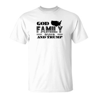 God And Family And Guns And Trump Premium T-Shirt - Monsterry UK