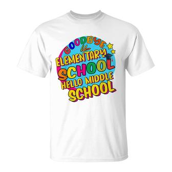 Hello Middle School Graduation Elementary School T-Shirt - Seseable