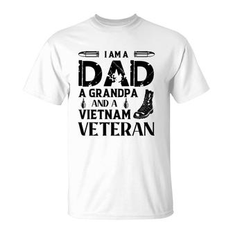 I Am A Dad Grandpa And A Vietnam Veteran Shoes T-Shirt - Seseable