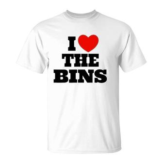 I Love The Bins Thrift Antique Store Collector Junking T-Shirt | Mazezy
