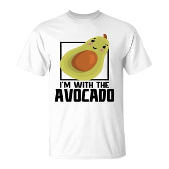 Im With The Avocado Funny Avocado T-Shirt - Seseable