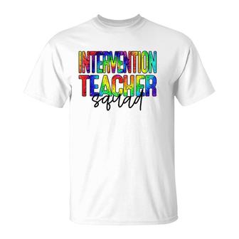 Intervention Teacher Squad Back To School For Teacher Crew T-Shirt | Mazezy