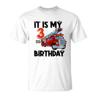 It Is My 3Rd Birthday And I Dream To Be A Firefighter T-Shirt - Seseable