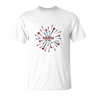 July Fourth July Independence Day Stars Circle 2022 T-Shirt - Seseable