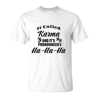 Karma Vacation Coconut Tree Design 2022 Gift T-Shirt - Seseable