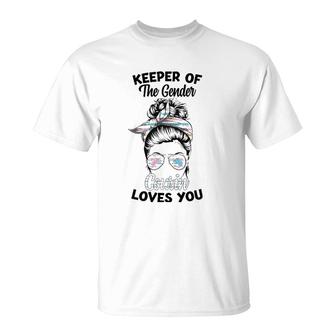 Keeper Of The Gender Reveal Cousin Baby Announcement Party T-Shirt | Mazezy