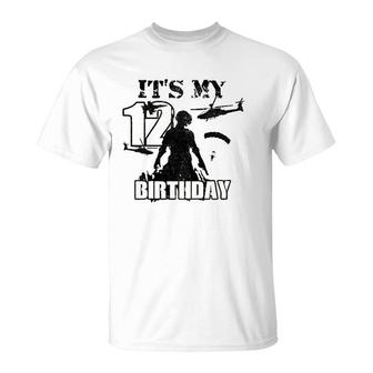 Kids 12 Years Old Call Of Theme Its My Birthday Gift Boys Girls T-Shirt - Seseable