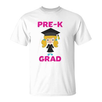 Kids Cute Preschool Pre-K Graduation Gift Girls Graduate T-Shirt - Seseable