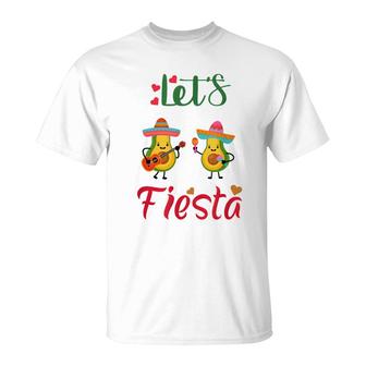 Lets Fiesta Avocado And Avocado Cinco De Mayo Mexican Party T-Shirt - Seseable