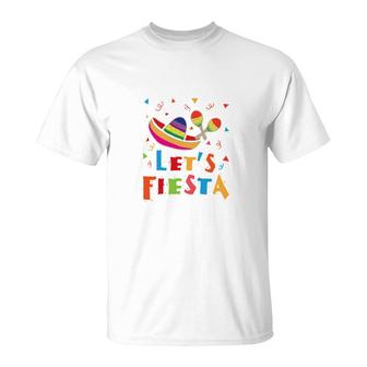 Lets Fiesta Colorful Great Decoration Gift For Human T-Shirt - Seseable