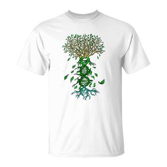 Life Tree Dna Earth Day Cool Nature Lover Environmentalist T-Shirt - Seseable