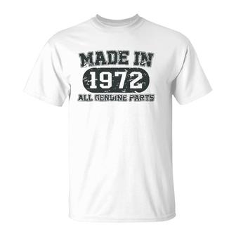 Made In 1972 50 Years Old Bday Men Women 50 Birthday T-Shirt - Seseable