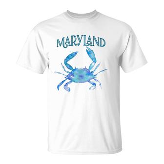 Maryland Beautiful Chesapeake Bay Blue Crab - Maryland T-Shirt | Mazezy