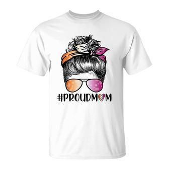 Messy Bun Proud Mom Pride Momlife Lesbian Gay Moms Lgbt T-shirt - Thegiftio UK