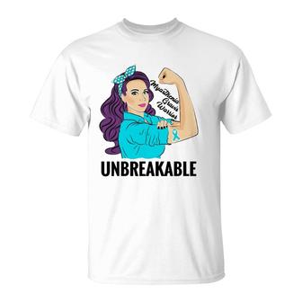 Myasthenia Gravis Awareness Warrior Unbreakable T-Shirt - Seseable