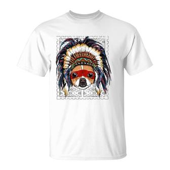 Native Indian Chihuahua Native American Indian Dog Lovers T-Shirt | Mazezy