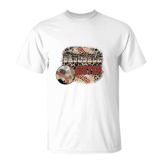Original Baseball Sister Design Great Black Graphic T-Shirt - Seseable
