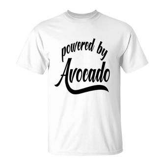 Powered By Avocado Avocado Funny T-Shirt - Seseable