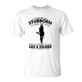 Retro Cowgirl Stubborn As Mule Sweet As Tea Western Country T-Shirt | Mazezy
