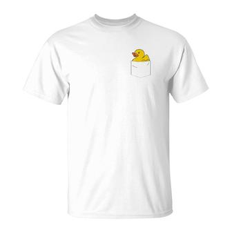 Rubber Duck In Pocket Rubber Duckie T-Shirt | Mazezy