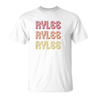 Rylee Gift Name Personalized Retro Vintage 80S 90S Birthday T-Shirt - Seseable