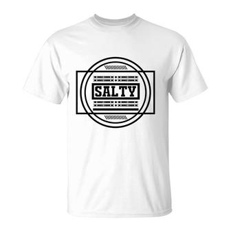 Salty Bible Verse Black Graphic Circle Great Christian T-Shirt - Seseable
