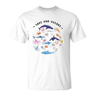Save Our Oceans Seas Sea Creatures Sea Animals Protect T-shirt - Thegiftio