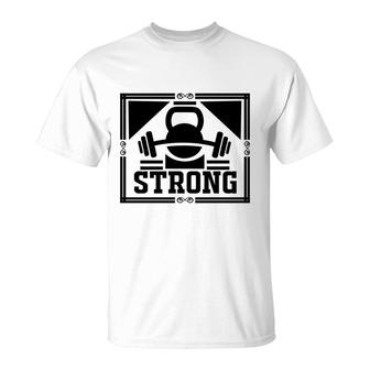 Strong Bible Verse Black Graphic Sport Great Christian T-Shirt - Seseable
