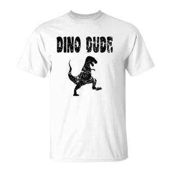 T Rex Dino Dinosaur Gift Dude Men Boys Kids Birthday Rawr T-Shirt - Seseable