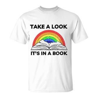 Take A Look Its In A Book Funny New Trend 2022 T-Shirt - Seseable