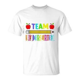 Team Kindergarten Kids Teacher Student Back To School T-Shirt - Seseable