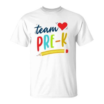 Team Pre-K Preschool Teacher Student First Day Of Pre-School T-Shirt - Seseable