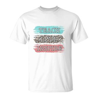 The Teacher Who Teaches With Love And Inspiration T-Shirt - Seseable