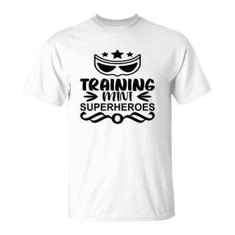 Training Mini Superheroes Teacher Graphic T-Shirt - Seseable