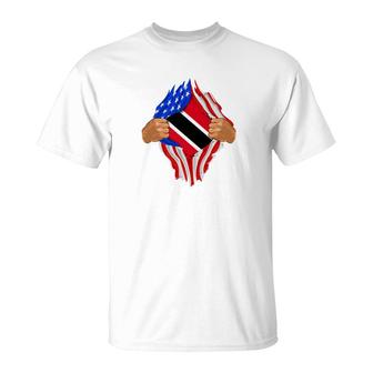 Trinidad And Tobago Blood Inside Me Flag Gift T-Shirt - Monsterry CA
