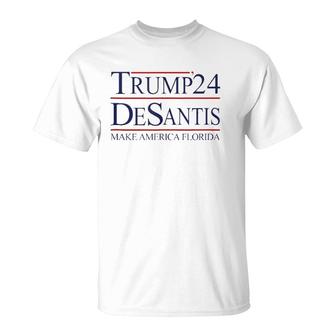 Trump Desantis 2024 Make America Florida Women Man T-Shirt - Seseable