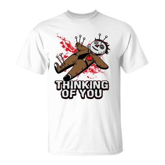 Valentines Day Voodoo Doll Thinking Of You T-Shirt - Monsterry UK