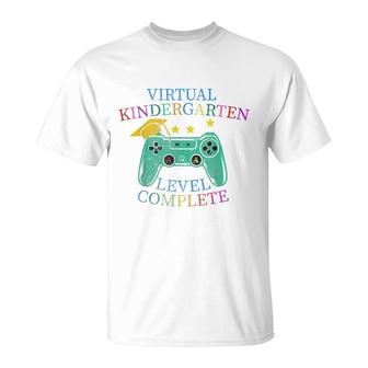 Virtual Kindergarten Graduation Level Complete Video Gamer T-Shirt - Seseable