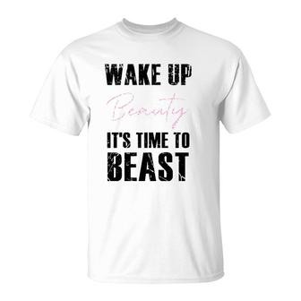 Womens Funny Muscle Training Sarcastic Gym Workout Quote Design T-Shirt | Mazezy