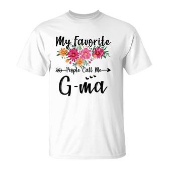 Womens My Favorite People Call Me G-Ma Mothers Day T-Shirt - Seseable