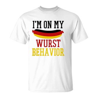 Im On My Wurst Behavior German Souvenir Oktoberfest T-shirt - Thegiftio UK
