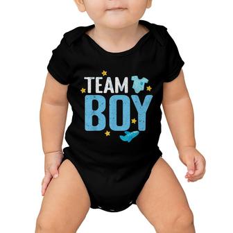 Baby Announcement Team Boy Future Mom Dad Gender Reveal Baby Onesie - Seseable
