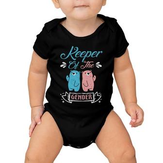 Backspang Baby Gender Reveal Party Keeper Of The Gender Baby Onesie - Seseable