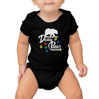 Daddy Bear Puzzle Autism Awareness Dad Gifts Tee Baby Onesie - Monsterry