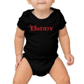 Daddy Devil Horn Lazy Halloween Costume Gothic Papa Baby Onesie | Mazezy