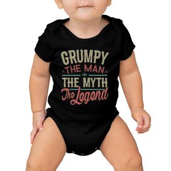 Mens Grumpy Man Myth Legend For Men Funny Fathers Day Grumpy Baby Onesie - Seseable