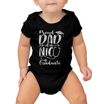 Mens Proud Dad Nicu Graduate Funny Newborn Nurse Gift Baby Onesie - Seseable