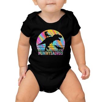 Mommysaurus Dinosaur Vintage Retro 2 Kids Lover Gift Baby Onesie | Mazezy